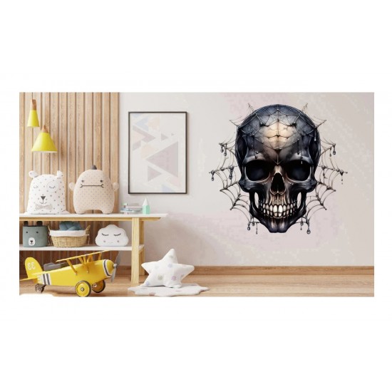 Sticker decorativ, Craniu, Negru, 63 cm, 1343STK-8 Sticker decorativ, Craniu, Negru, 63 cm, 1343STK-8