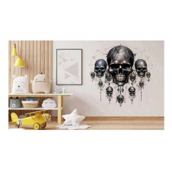 Sticker decorativ, Craniu, Negru, 61 cm, 1343STK-9 Sticker decorativ, Craniu, Negru, 61 cm, 1343STK-9