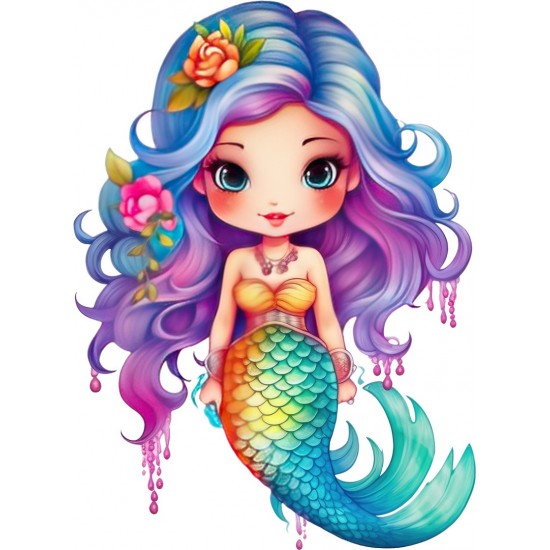 Sticker decorativ, Mica Sirena, Albastru, 81 cm, 1344STK-4 Sticker decorativ, Mica Sirena, Albastru, 81 cm, 1344STK-4