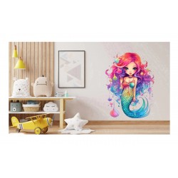 Sticker decorativ, Mica Sirena, Multicolor, 83 cm, 1344STK-5 Sticker decorativ, Mica Sirena, Multicolor, 83 cm, 1344STK-5