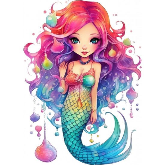 Sticker decorativ, Mica Sirena, Multicolor, 83 cm, 1344STK-5 Sticker decorativ, Mica Sirena, Multicolor, 83 cm, 1344STK-5