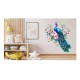 Sticker decorativ, Paun, Albastru, 61 cm, 1345STK-3