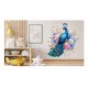 Sticker decorativ, Paun, Albastru, 62 cm, 1345STK-5 Sticker decorativ, Paun, Albastru, 62 cm, 1345STK-5