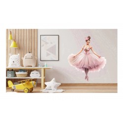 Sticker decorativ, Balerina, Roz, 73 cm, 1346STK-6 Sticker decorativ, Balerina, Roz, 73 cm, 1346STK-6