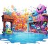 Sticker decorativ, Culori Pastelate, Zambareti, Multicolor, 69 cm, 1347STK-1