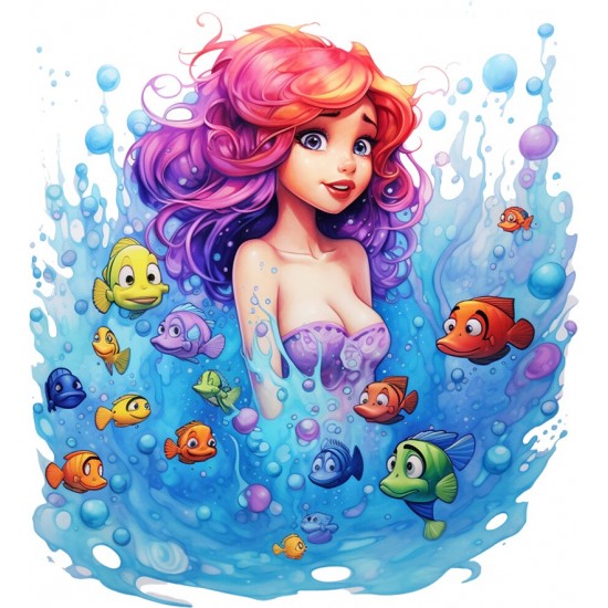 Sticker decorativ, Culori Pastelate, Fata, Portocaliu, 66 cm, 1347STK-10