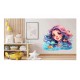 Sticker decorativ, Culori Pastelate, Fata, Mov, 62 cm, 1347STK-5 Sticker decorativ, Culori Pastelate, Fata, Mov, 62 cm, 1347STK-5