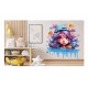 Sticker decorativ, Culori Pastelate, Fata, Mov, Albastru, 62 cm, 1347STK-6 Sticker decorativ, Culori Pastelate, Fata, Mov, Albastru, 62 cm, 1347STK-6