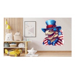 Sticker decorativ, Dinozaur, Rosu, 73 cm, 1348STK-2