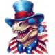 Sticker decorativ, Dinozaur, Rosu, 73 cm, 1348STK-2 Sticker decorativ, Dinozaur, Rosu, 73 cm, 1348STK-2