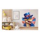 Sticker decorativ, Dinozaur, Albastru, Rosu, 66 cm, 1348STK-5 Sticker decorativ, Dinozaur, Albastru, Rosu, 66 cm, 1348STK-5