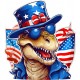 Sticker decorativ, Dinozaur, Albastru, Rosu, 66 cm, 1348STK-5 Sticker decorativ, Dinozaur, Albastru, Rosu, 66 cm, 1348STK-5