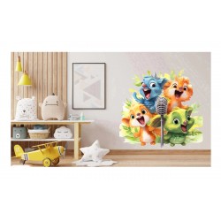 Sticker decorativ, Animale Cantarete, Portocaliu, 65 cm, 1349STK