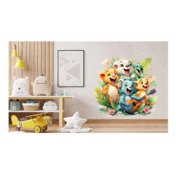 Sticker decorativ, Animale Cantarete, Verde, 61 cm, 1349STK-1
