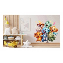 Sticker decorativ, Animale Cantarete, Multicolor, 67 cm, 1349STK-2