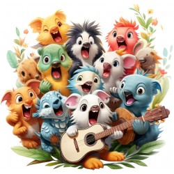 Sticker decorativ, Animale Cantarete, Turcoaz, 62 cm, 1349STK-6