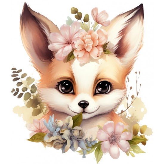 Sticker decorativ, Vulpe, Maro, 69 cm, 1351STK-5 Sticker decorativ, Vulpe, Maro, 69 cm, 1351STK-5