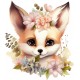 Sticker decorativ, Vulpe, Maro, 69 cm, 1351STK-5 Sticker decorativ, Vulpe, Maro, 69 cm, 1351STK-5