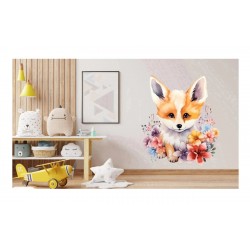 Sticker decorativ, Vulpe, Multicolor, 68 cm, 1351STK-8 Sticker decorativ, Vulpe, Multicolor, 68 cm, 1351STK-8