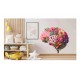 Sticker decorativ, Creier cu Flori, Roz, 60 cm, 1353STK-3 Sticker decorativ, Creier cu Flori, Roz, 60 cm, 1353STK-3