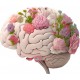 Sticker decorativ, Creier cu Flori, Alb, 69 cm, 1353STK-4 Sticker decorativ, Creier cu Flori, Alb, 69 cm, 1353STK-4