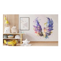 Sticker decorativ, Aripi, Mov, 72 cm, 1355STK