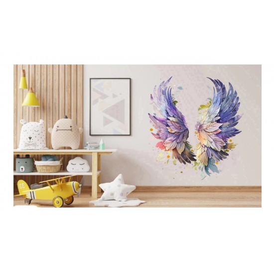 Sticker decorativ, Aripi, Mov, 72 cm, 1355STK Sticker decorativ, Aripi, Mov, 72 cm, 1355STK