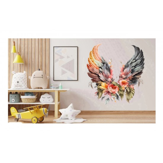 Sticker decorativ, Aripi, Negru, 64 cm, 1355STK-10 Sticker decorativ, Aripi, Negru, 64 cm, 1355STK-10