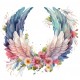 Sticker decorativ, Aripi, Roz, 64 cm, 1355STK-12 Sticker decorativ, Aripi, Roz, 64 cm, 1355STK-12