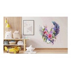 Sticker decorativ, Aripi, Gri, 73 cm, 1355STK-2