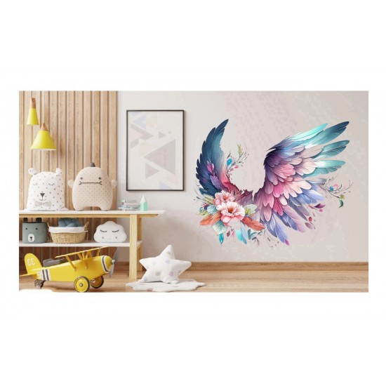 Sticker decorativ, Aripi, Roz, 73 cm, 1355STK-4 Sticker decorativ, Aripi, Roz, 73 cm, 1355STK-4