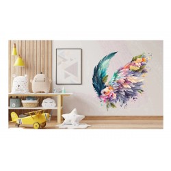 Sticker decorativ, Aripi, Turcoaz, 63 cm, 1355STK-6