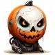 Sticker decorativ, Horror, Portocaliu, 67 cm, 1356STK-1 Sticker decorativ, Horror, Portocaliu, 67 cm, 1356STK-1