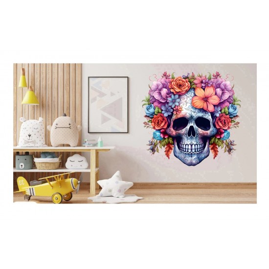Sticker decorativ, Skull, Mov, 61 cm, 1357STK-1 Sticker decorativ, Skull, Mov, 61 cm, 1357STK-1