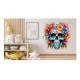 Sticker decorativ, Skull, Turcoaz, 60 cm, 1357STK-7 Sticker decorativ, Skull, Turcoaz, 60 cm, 1357STK-7