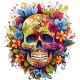 Sticker decorativ, Skull, Multicolor, 66 cm, 1357STK-9 Sticker decorativ, Skull, Multicolor, 66 cm, 1357STK-9