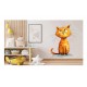 Sticker decorativ, Pisica, Portocaliu, 77 cm, 1358STK-1 Sticker decorativ, Pisica, Portocaliu, 77 cm, 1358STK-1