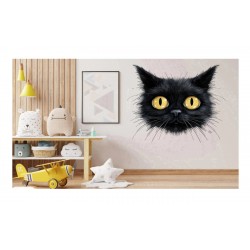 Sticker decorativ, Pisica, Negru, 70 cm, 1358STK-11 Sticker decorativ, Pisica, Negru, 70 cm, 1358STK-11