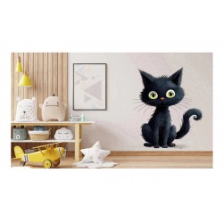 Sticker decorativ, Pisica, Negru, 81 cm, 1358STK-12 Sticker decorativ, Pisica, Negru, 81 cm, 1358STK-12
