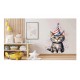 Sticker decorativ, Pisica, Gri, 85 cm, 1358STK-15