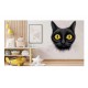 Sticker decorativ, Pisica, Negru, 62 cm, 1358STK-9 Sticker decorativ, Pisica, Negru, 62 cm, 1358STK-9