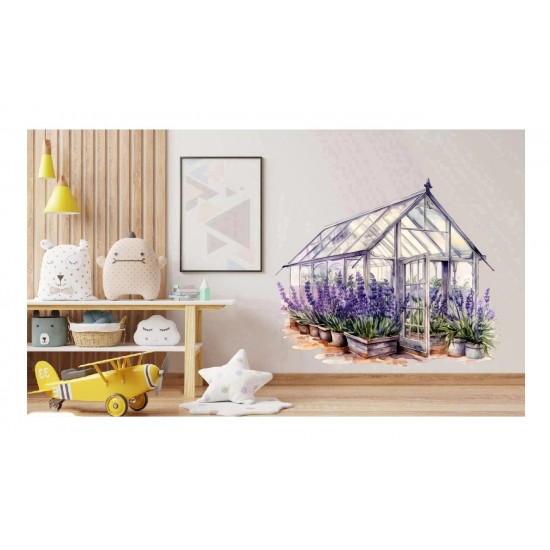 Sticker decorativ, Sera de Lavanda, Mov, 63 cm, 1361STK-1 Sticker decorativ, Sera de Lavanda, Mov, 63 cm, 1361STK-1