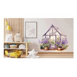 Sticker decorativ, Sera de Lavanda, Mov, 65 cm, 1361STK-2 Sticker decorativ, Sera de Lavanda, Mov, 65 cm, 1361STK-2