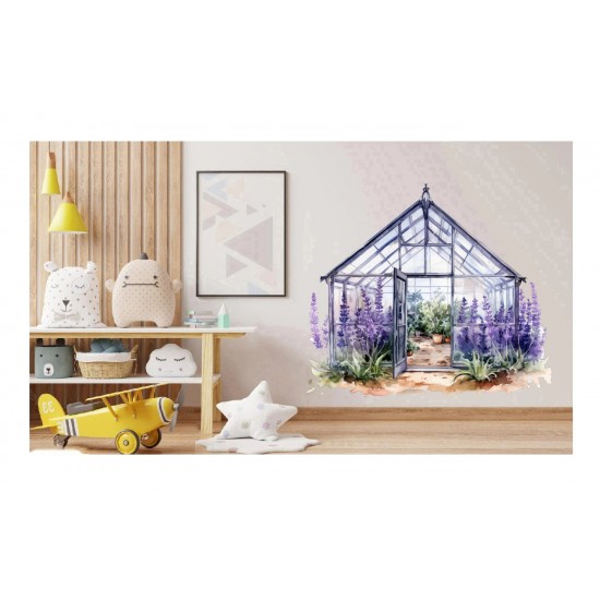 Sticker decorativ, Sera de Lavanda, Mov, 67 cm, 1361STK-4 Sticker decorativ, Sera de Lavanda, Mov, 67 cm, 1361STK-4