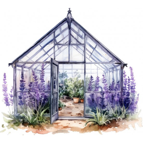 Sticker decorativ, Sera de Lavanda, Mov, 67 cm, 1361STK-4 Sticker decorativ, Sera de Lavanda, Mov, 67 cm, 1361STK-4