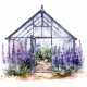Sticker decorativ, Sera de Lavanda, Mov, 67 cm, 1361STK-4 Sticker decorativ, Sera de Lavanda, Mov, 67 cm, 1361STK-4
