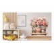 Sticker decorativ, Flori Crizanteme, Roz, 64 cm, 1363STK-10 Sticker decorativ, Flori Crizanteme, Roz, 64 cm, 1363STK-10