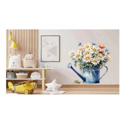 Sticker decorativ, Flori Crizanteme, Alb, 60 cm, 1363STK-6 Sticker decorativ, Flori Crizanteme, Alb, 60 cm, 1363STK-6