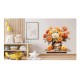 Sticker decorativ, Flori Crizanteme, Portocaliu, 62 cm, 1363STK-8
