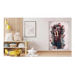 Sticker decorativ, Fotbalist, Negru, 90 cm, 1364STK-6 Sticker decorativ, Fotbalist, Negru, 90 cm, 1364STK-6
